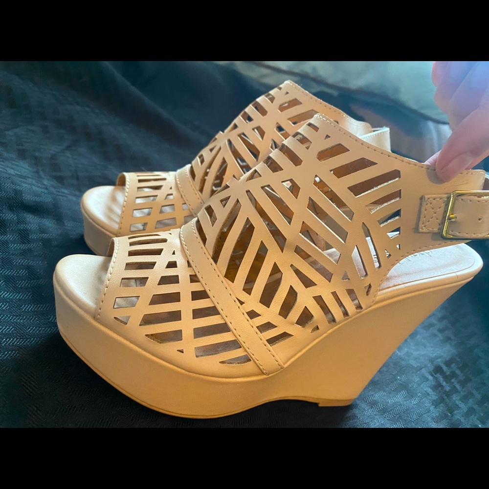 Beige Wedges
